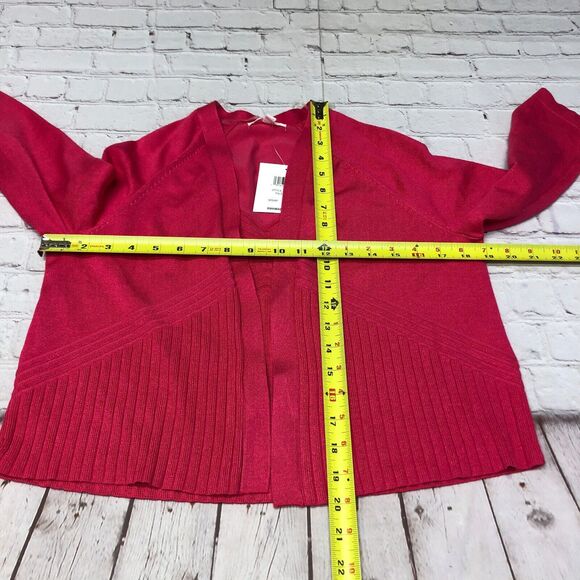 NWT 89th Madison Women Open Front Cardigan Sweater Size Medium Hot Pink M167 -16 - Picture 2 of 14